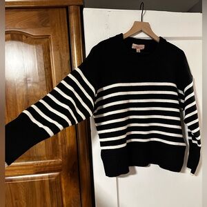 Philosophy Sweater - black with white stripes